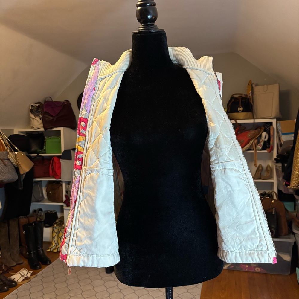 J. McLaughlin 100% Silk Floral Medallian Zippered Vest Sz S - Picture 14 of 15